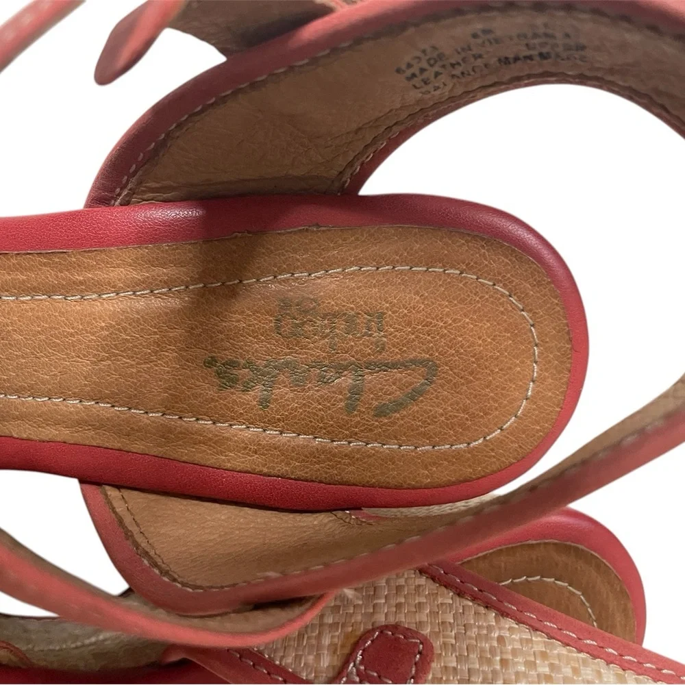 Clarks women’s Amelia Air leather espadrille wedge platform sandals